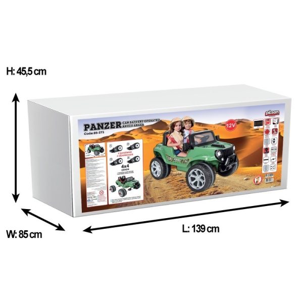 Jeep electric cu doua locuri Pilsan PANZER 4x4 12V 3