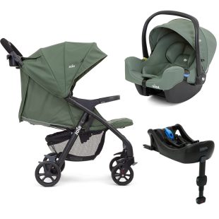 Sistem calatorie complet Carucior Joie Muze LX Laurel cu i-Snug si baza