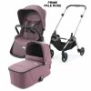 carucior 2 in 1 Recaro Sadena Prime Pale Rose cadru ARGINTIU