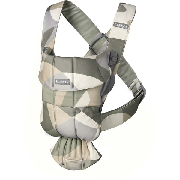 Marsupiu anatomic BabyBjorn Mini cu pozitii multiple de purtare khaki green bumbac 1