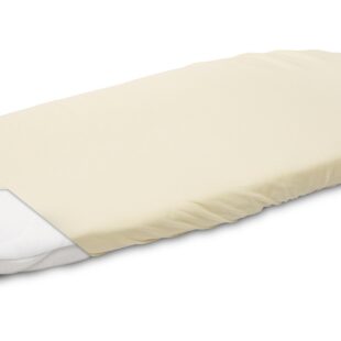 Husa de bumbac cu elastic pentru salteaua de landou beige 1