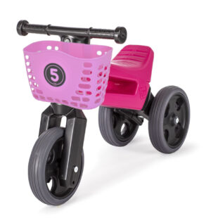 Bicicleta fara pedale Funny Wheels Rider SUPERSPORT 2 in 1 roz