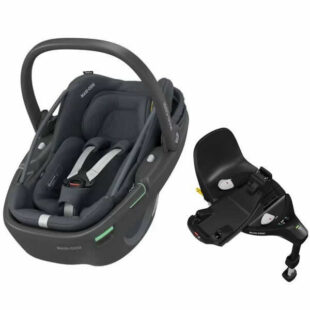 Pachet cos auto i Size Maxi Cosi Coral 360 cu baza FamilyFix 360 PRO Essential Graphite