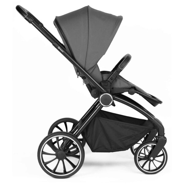 Carucior 3 in 1 BabyGo Harmony cu maner reglabil pe inaltime cadru Black Grey 3