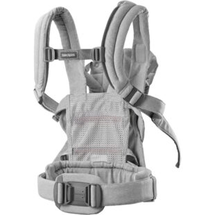 Marsupiu anatomic cu multiple pozitii de purtare BabyBjorn Harmony Melange Light Grey 1