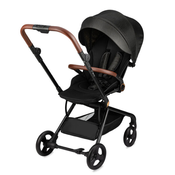 carucior sport momi adelle cu roti pivotante 360 black gold 4