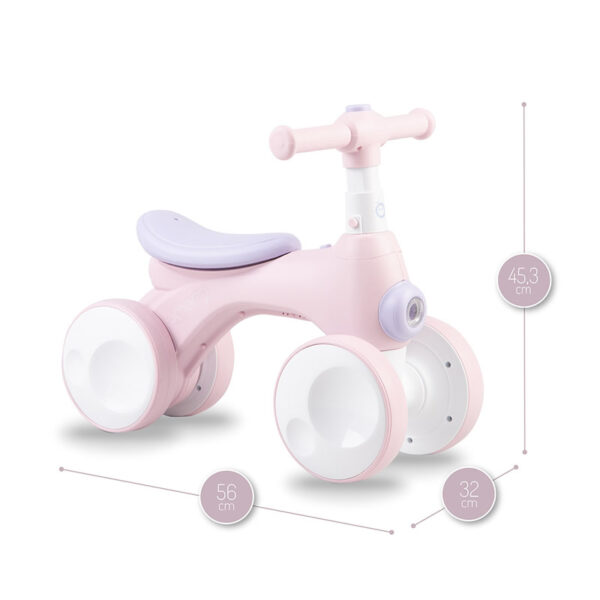 Bicicleta cu lumini si sunet si difuzor de balonase Momi Tobis Pink 9