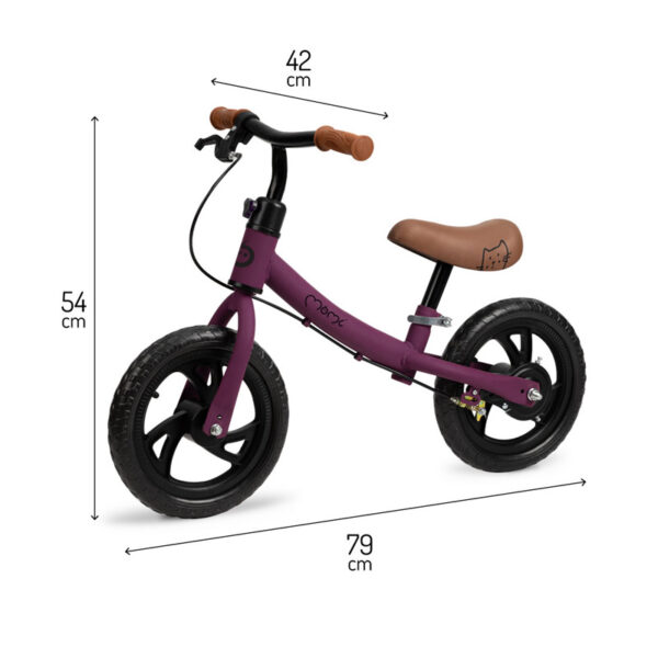 bicicleta fara pedale momi breki purple 10