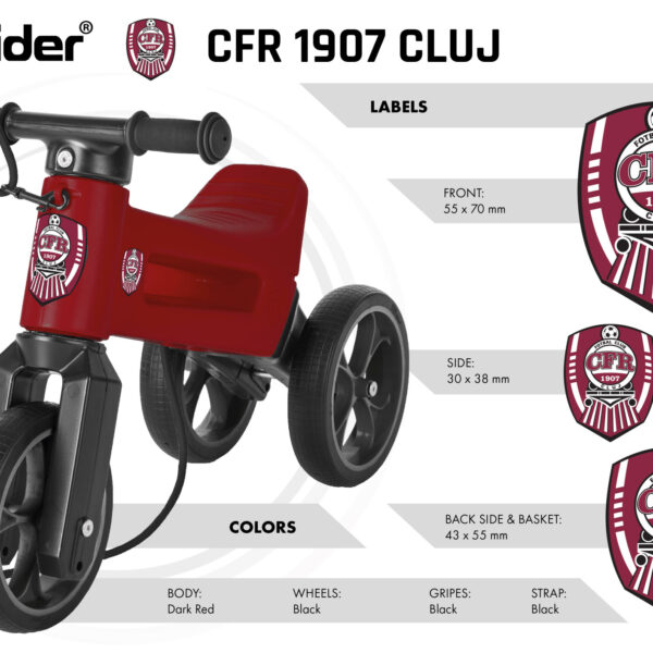 Bicicleta fara pedale Funny Wheels Rider SuperSport 2 in 1 CFR Cluj