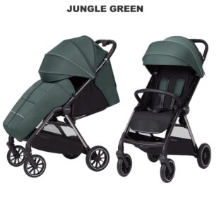 Carucior sport max 22 kg cu roti cauciuc si pliere automata Carrello DELTA Jungle Green